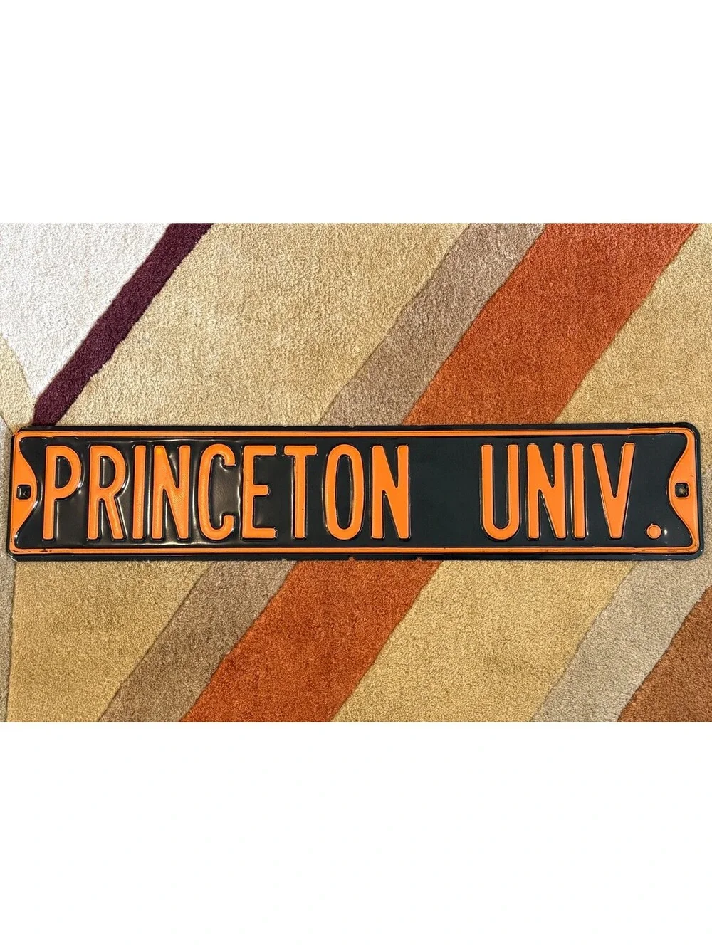 Vintage Princeton University Metal Sign Embossed License Plate Kester Sign Co